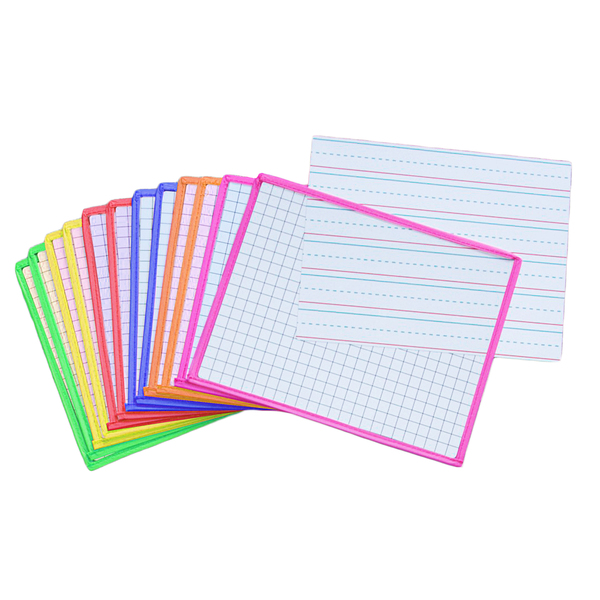 Kleenslate Clear Dry Erase Sleeves, Assorted Colors, PK12 9164